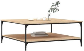 Mesa de centro 100x100x40 cm derivados madeira carvalho sonoma