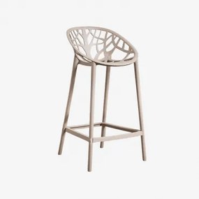 Banco Alto De Jardim Em Polipropileno Ores Moka Brown & ↑65 Cm - Sklum