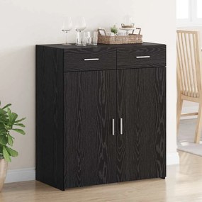 vidaXL Armário de Armazenamento Carvalho Preto 80x42,5x93,5 cm Madeira engenheirada
