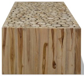 Mesa de centro em madeira de teca genuína 90x50x30 cm