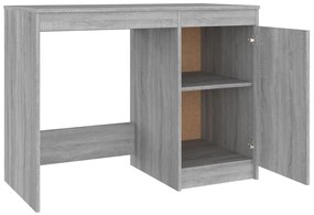 Secretária 100x50x76 cm derivados de madeira cinzento sonoma