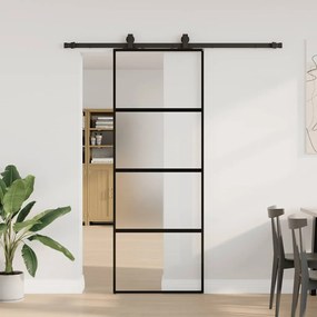 vidaXL Porta deslizante c/ conj. ferragens 76x205 cm vidro temperado
