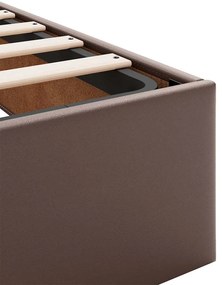 Estrutura de cama otomana sem colchão 120x190 cm castanha