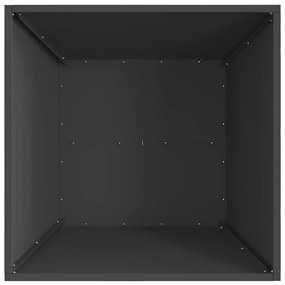 Fogueira Quadrada vidaXL Preta 60x60x30 cm em Aço