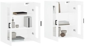Móveis de parede 2 pcs derivados de madeira branco