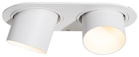 Foco embutido arredondado branco GU10 50mm 2-luzes - Installa Moderno