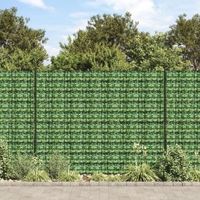4 pcs painéis de privacidade para jardim 35x0,19 m PVC verde