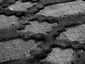 Tapete de viscose cinzento escuro 140 x 200 cm CIZRE Beliani