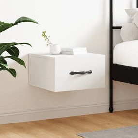 vidaXL Mesa de cabeceira montagem na parede 35x35x20 cm branco