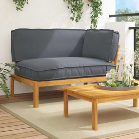 vidaXL Conjunto de Sofás com almofada Liso Antracite 132 x 92 x 69 cm