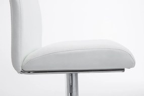 Banco de bar Köln em couro sintético 38,5 x 95-115 x 47 cm Branco