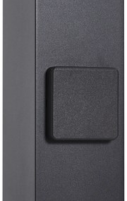 Balizador moderno para exterior preto com vidro fumê 70cm com sensor crepuscular IP44 - Denmark