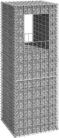 vidaXL Poste/cesto gabião 50x50x140 cm ferro