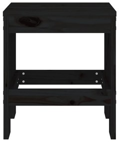 Bancos de jardim 2 pcs 40x36x45 cm pinho maciço preto