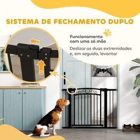 PawHut Barreira de Segurança para Cães Extensível 76-102 cm Barreira p