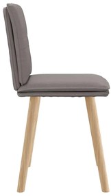 Cadeiras de jantar 2 pcs tecido cinzento-acastanhado