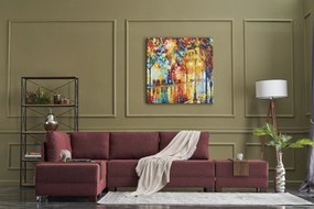 Sofá-Cama de Canto Fly – Vermelho Claret – 210x80x280 cm