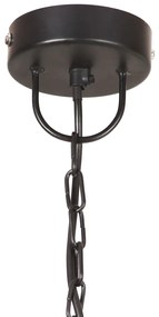 Candeeiro suspenso industrial redondo 25 W 30 cm E27 preto