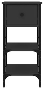 Mesa cabeceira 34x36x70 cm derivados de madeira preto
