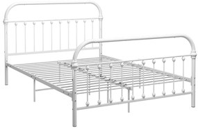 Estrutura de cama 140x200 cm metal branco