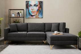 Sofá de Canto Berlin – Antracite – 258x83x181 cm