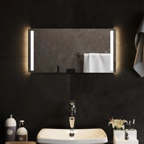 Espelho de casa de banho com luzes LED 60x30 cm