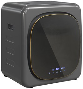 HOMCOM Secador de Roupas com desinfecção UV estilo Compacto 4 Kg de Capacidade Aço Inoxidável Cinza | Aosom Portugal