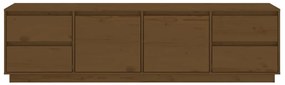 Móvel de TV 176x37x47,5 cm madeira de pinho maciça castanho mel