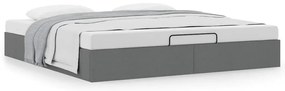 Estrutura de cama otomana sem colchão 180x200cm cinzento-escuro