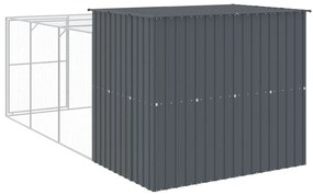 Casota p/ cães c/ parque 214x457x181 cm aço galvaniz. antracite