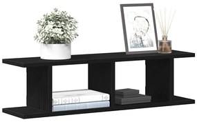 Estantes de parede 2 pcs deriv. madeira carvalho preto