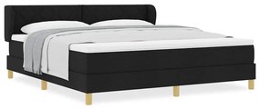 Cama Box Spring com Colchão vidaXL Preto 180x200 cm Tecido