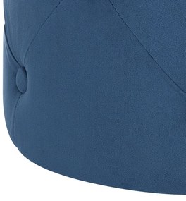 Pufe em veludo azul escuro ⌀ 40 cm COROLLA Beliani
