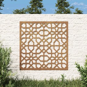 vidaXL Decoração p/ muro de jardim 55x55 cm aço corten design árabe