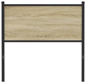Cabeceira de cama 90cm derivados de madeira/aço carvalho sonoma