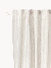 Cortinas transparentes multi-banda Birch, conjunto de 2, L 130 cm
