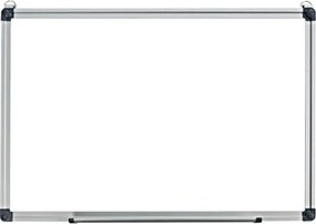 Quadro branco magnético 50 x 35 cm com tabuleiro amovível e estrutura de alumínio para escola, escritório e casa