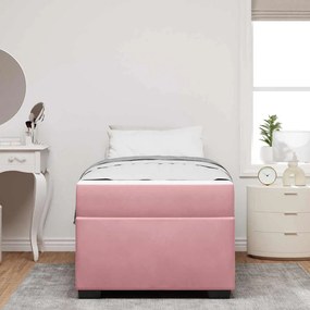 Estrutura da Cama Outros Rosa 90 x 200 cm Veludo