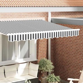 vidaXL Valance de Toldo para Estrutura de 2,5 m Antracite e Branco 2,3x0,2 m