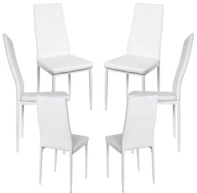 Pack 6 Cadeiras Lauter Couro Sintético - Branco