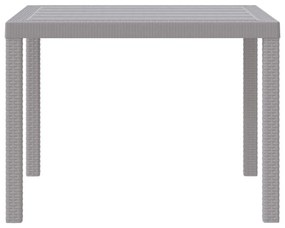 Mesa de Jardim Cinza-claro 100x100x73 cm em Rattan Sintético