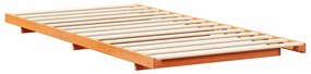 Estrutura de cama de chão Castanho-mel 100 x 200 cm