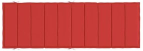 Almofadão p/ espreguiçadeira 186x58x4 cm tecido oxford vermelho