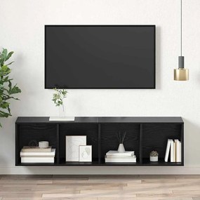 Gabinete para TV Carvalho preto 37 x 37 x 142.5 cm