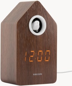 Relógio despertador LED em madeira Cuckoo