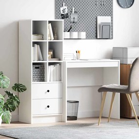 vidaXL Mesa com Armazenamento com gaveta 2 pcs Branco 80 x 40 x 76 cm
