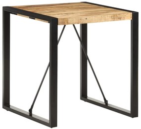 Mesa de jantar 70x70x75 cm madeira de mangueira áspera maciça
