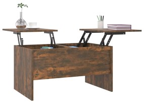 Mesa de centro80x50x42,5cm madeira processada carvalho fumado