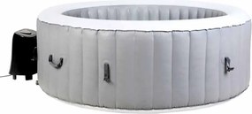 Spa insuflável portátil para 4 Pessoas com bolhas, banheira de hidromassagem, jacuzzi, cinzento