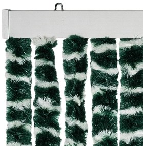 Cortina anti-insetos 100x200 cm chenille verde e branco